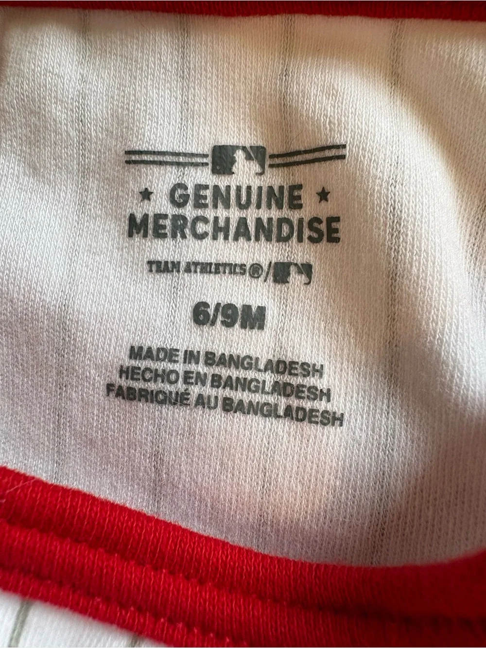 Genuine Merchandise Phillies White & Red Baby One-Piece Bodysuits